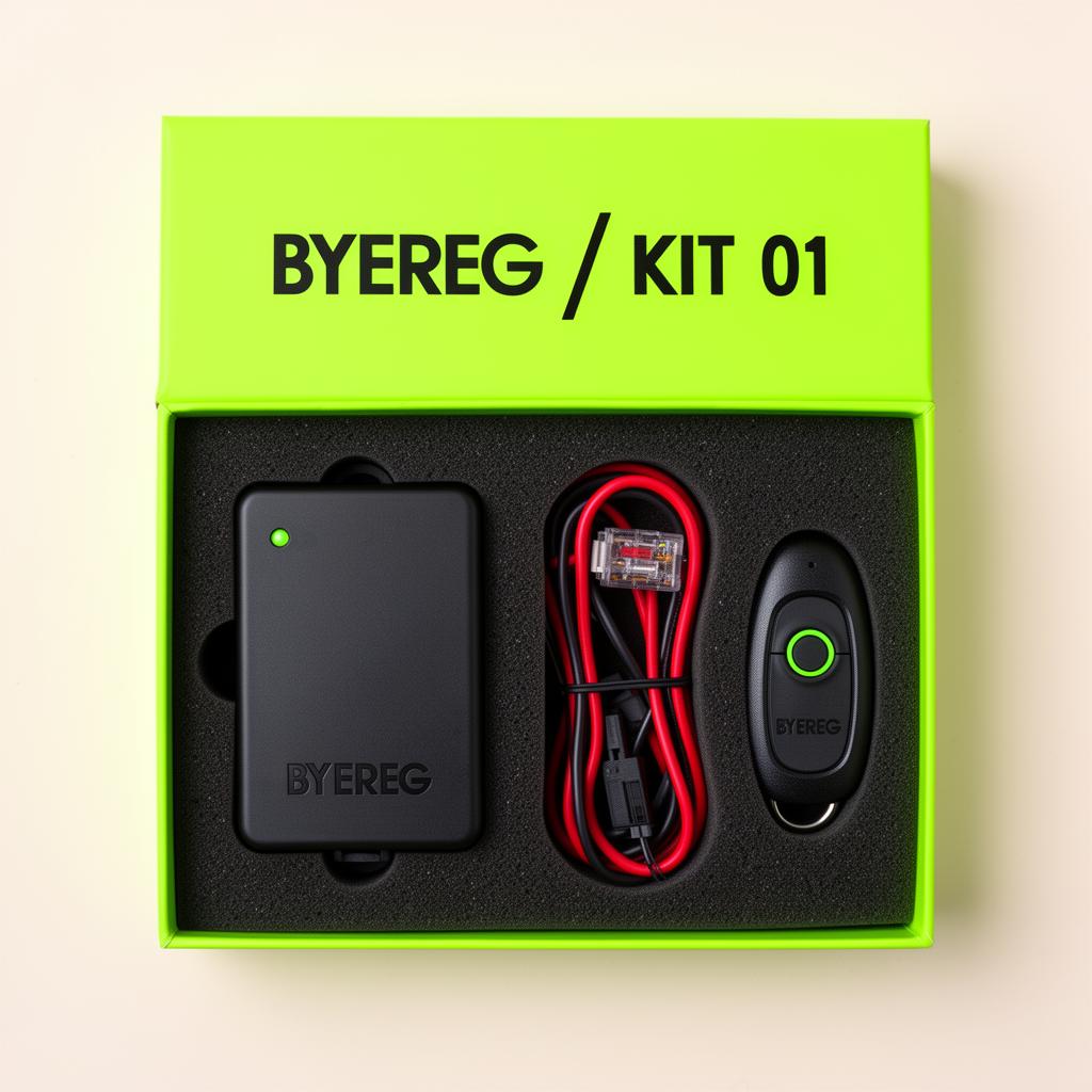 ByeReg KIT 01 — control module, fused harness, key fob